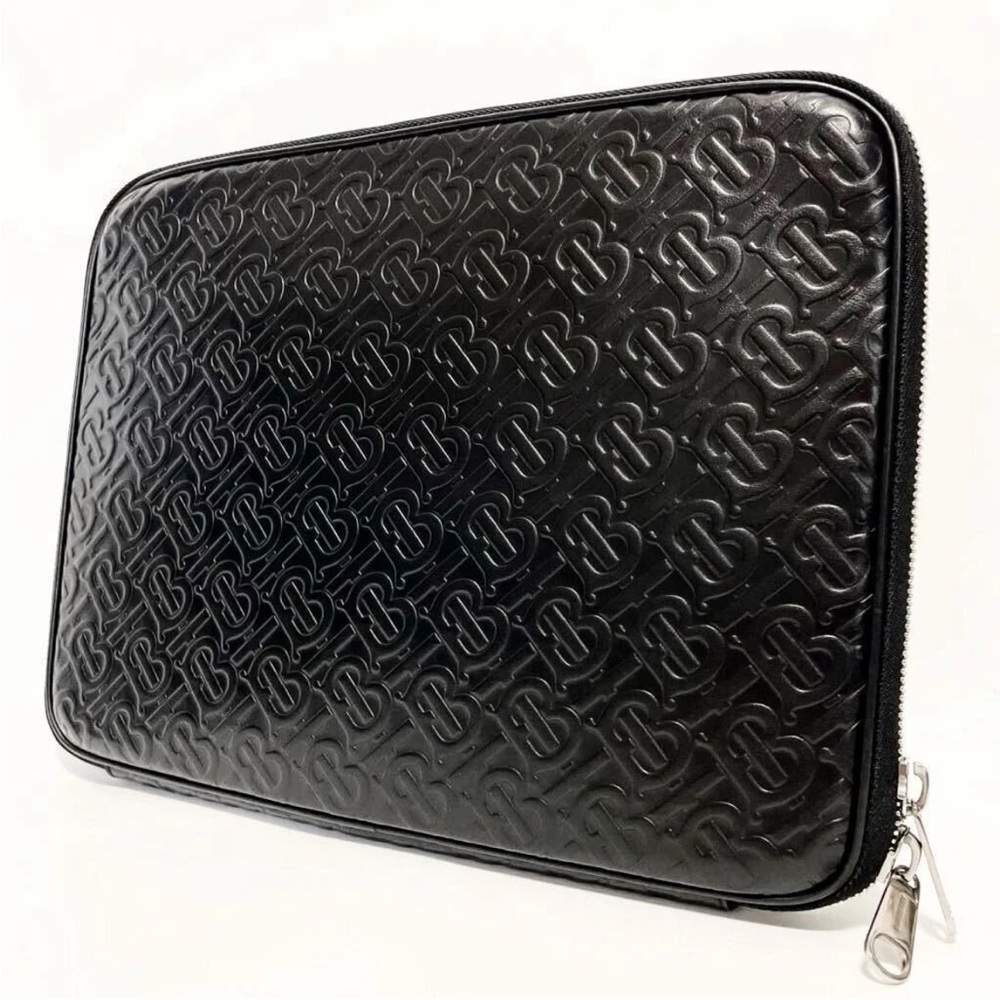 Burberry Black Embossed Wristlet